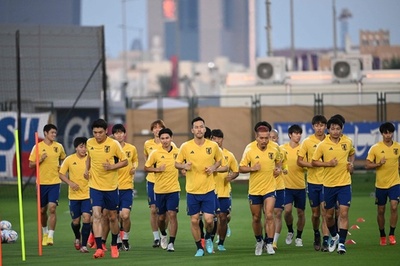 日本代表、クロアチア戦に向け前日調整 カタールW杯
