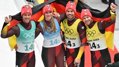 独がリュージュ全種目金 ガイゼンベルガーは最多7個目の五輪メダル