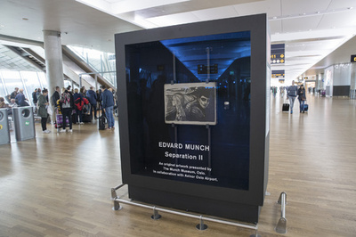 ムンクのオリジナル絵画2点、母国ノルウェー首都の空港で展示