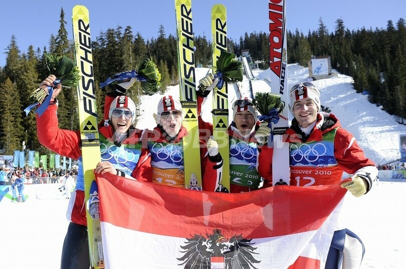 ジャンプ団体 オーストリアが2連覇 日本5位、バンクーバー冬季五輪