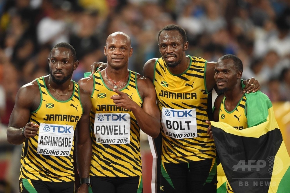 ジャマイカが男子4×100mリレー制す、ボルトが3冠達成―第15回世界陸上 写真10枚 国際ニュース：AFPBB News