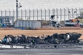 日本航空（JAL）の旅客機と衝突した海上保安庁の航空機。東京国際（羽田）空港で（2024年1月3日撮影）。(c)Richard A. Brooks / AFP