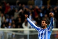 スペイン1部リーグ第14節、マラガ（Malaga CF）対ビジャレアル（Villarreal CF）。試合に勝利し歓喜するマラガのルート・ファン・ニステルローイ（Ruud Van Nistelrooy、2011年11月28日撮影）。(c)AFP/JORGE GUERRERO