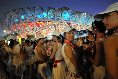 北京五輪の開会式に出席する各国首脳ら