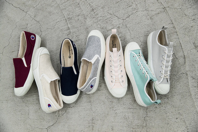 「チャンピオン フットウェア」初のローファータイプ、スウェット素材のスリッポンも登場