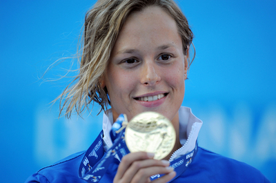 ペレグリニ 女子400メートル自由形で初めて4分を切る、世界水泳