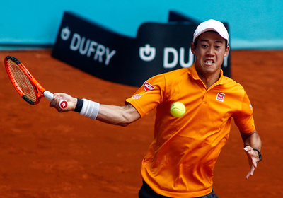 錦織、快勝でマドリードOP8強 ジョコ戦では「最高のテニスを」