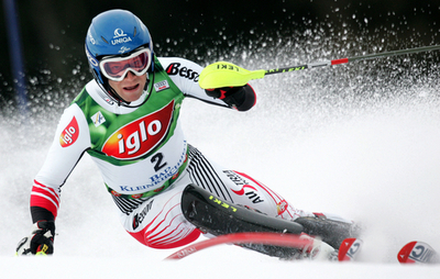 男子大回転・第2戦・1本目でベンヤミン・ライヒがトップにつける