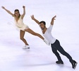 14-15フィギュアスケートグランプリ（GP）シリーズ第5戦、エリック・ボンパール杯（Trophee Eric Bompard 2014）、アイスダンス・フリーダンス（FD）。演技に臨むガブリエラ・パパダキス（Gabriella Papadakis）/ギヨーム・シゼロン（Guillaume Cizeron）組（2014年11月22日撮影）。(c)AFP/ROMAIN PERROCHEAU