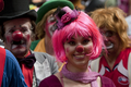 ブラジル・サンパウロ（Sao Paulo）で27日、サーカスデー（Circus Day）のイベントが開催され、大勢のピエロが集まった（2012年3月27日撮影）。(c)AFP/NELSON ALMEIDA
