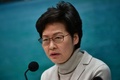 香港で記者会見に臨む、林鄭月娥（キャリー・ラム）行政長官（2020年2月3日撮影）。(c)AFP/Anthony WALLACE