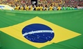 サッカーW杯ブラジル大会（2014 World Cup）グループA、ブラジル対メキシコ。試合開始を待つブラジルの選手（2014年6月17日撮影）。(c)AFP/VANDERLEI ALMEIDA