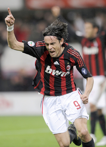 ACミラン インザーギのハットトリックでリーグ2位浮上