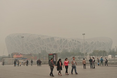 中国でPM2.5濃度「500マイクログラム」超え、基準値の20倍