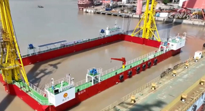 深海・遠海養殖プラットフォームが進水＝中国