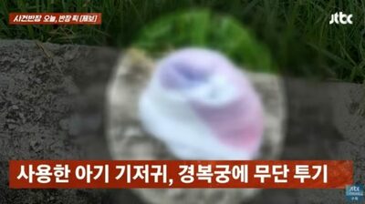 韓国・失われたマナー…国家の象徴・景福宮に「使用済み紙おむつ」放置