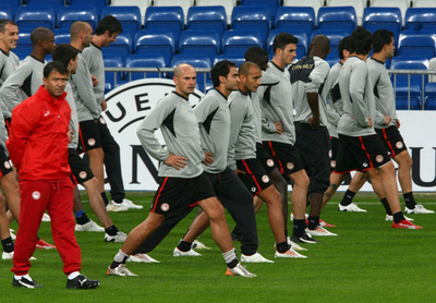 オリンピアコス レアル・マドリード戦へ向け最終調整