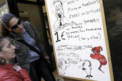 1ユーロの「危機対策」ランチ登場、スペイン