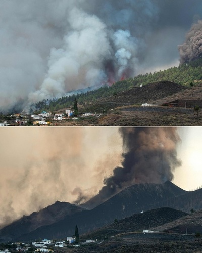 カナリア諸島の火山噴火、火砕丘崩落の恐れ