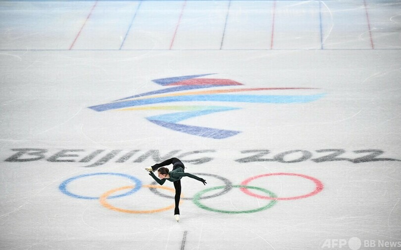 ワリエワ、五輪本番リンクで練習 フィギュア女子