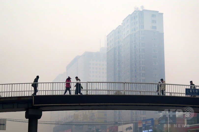 中国で深刻な大気汚染、PM2.5がWHO基準の約50倍