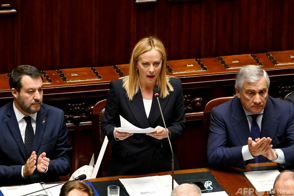 国際ニュース：AFPBB Newsメローニ新首相、「イタリアは欧州の一員」と強調