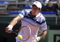 男子テニス、国別対抗戦デビスカップワールドグループ1回戦、アルゼンチン対ブラジル。リターンを打つアルゼンチンのカルロス・ベルロク（2015年3月6日撮影）。(c)AFP/JUAN MABROMATA