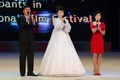 北朝鮮の首都・平壌で開かれた第15回平壌国際映画祭の開会宣言（2016年9月16日撮影）。(c)AFP/Kim Won-Jin