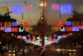 クリスマスを間近に控え、スペインの首都マドリード（Madrid）の街中は、ことしも色とりどりのクリスマスイルミネーションで飾られている（2010年12月15日撮影）。(c)AFP/DOMINIQUE FAGET