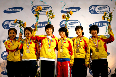 中国 ショートトラックW杯第1戦女子3000メートルリレーで3連覇