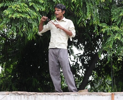 鳴きまねでサルを撃退「モンキーワラ」、効果てきめん インド