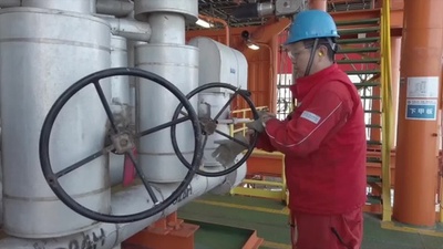 動画:中国渤海油田、多層生産のスマート制御で増産実現