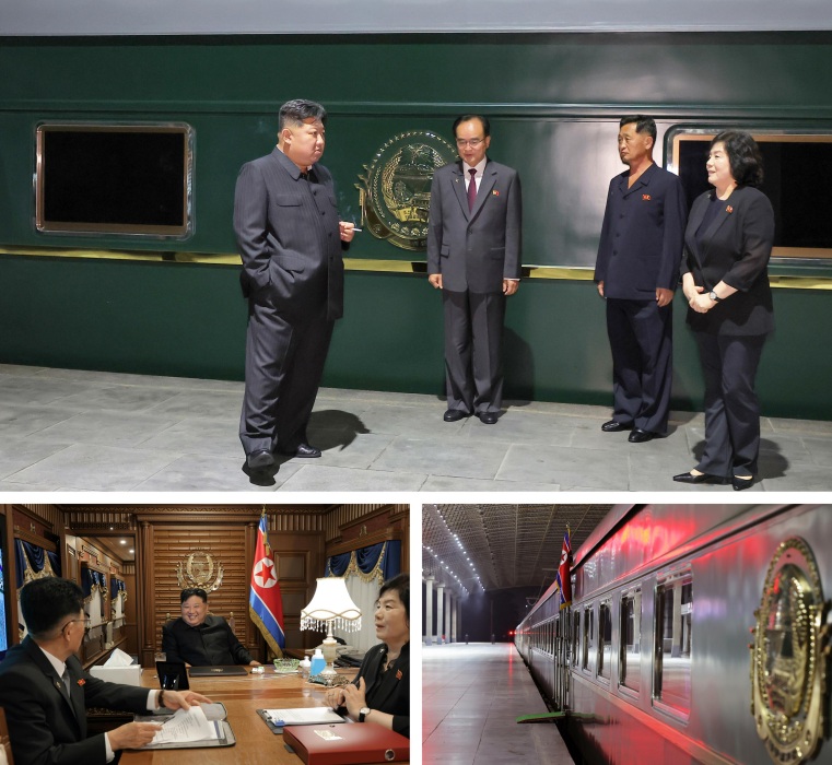9月2日付労働新聞。写真の駅は平壌駅ではなく新義州駅とみられる(c)KOREA WAVE