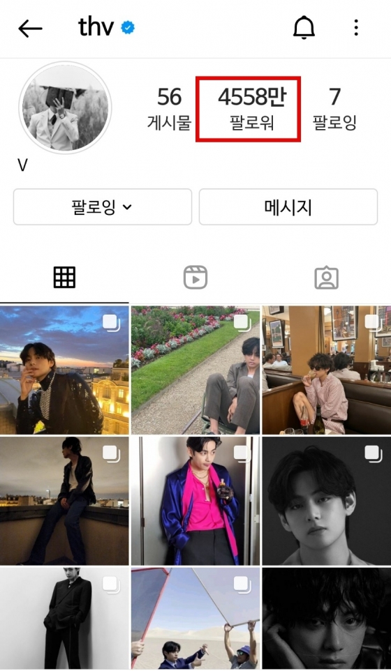  写真提供＝VのInstagram 