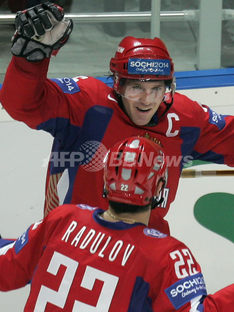 <アイスホッケー 世界選手権大会2007>ロシア デンマークに大勝 ロシア 写真6枚 国際ニュース:AFPBB News