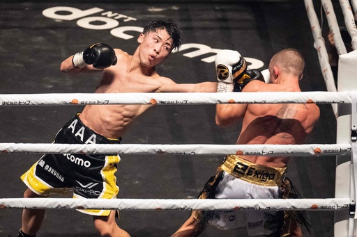 井上尚弥が世界バンタム級4団体統一、バトラーに11回KO勝ち 写真15枚