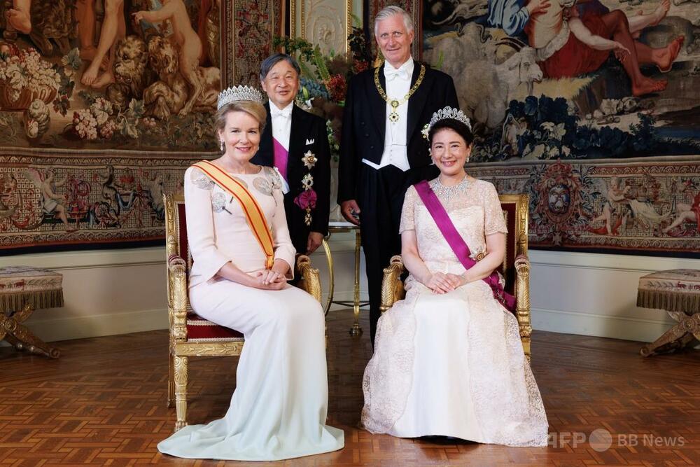 天皇皇后両陛下、ベルギー国王夫妻主催の晩さん会に出席 ラーケン宮で