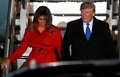 英ロンドン・スタンステッド空港に到着したドナルド・トランプ大統領とメラニア夫人（2019年12月2日撮影）。(c)Adrian DENNIS / AFP