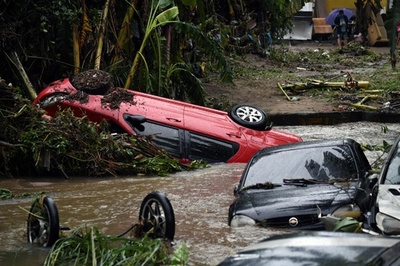 ブラジル南東部で豪雨、21人死亡 数時間で1か月分の降水量