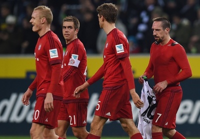 バイエルンがボルシアMGに完敗、リーグ戦今季初黒星