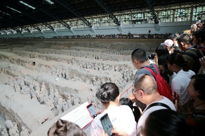 兵馬俑公開40年、見学者はのべ1億人