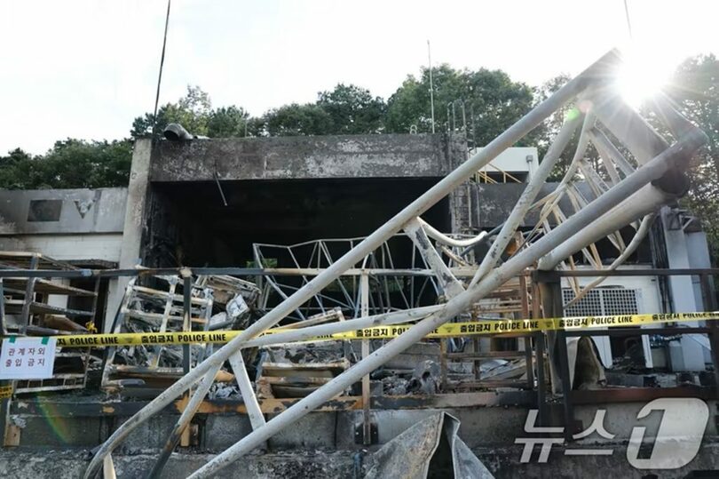 1日に爆発事故が発生し、立ち入りが規制された大田市儒城区のハンファエアロスペース大田事業場(c)news1