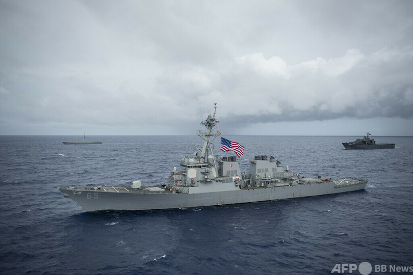 中国、米軍艦の台湾海峡通航を非難 「平和の破壊者」