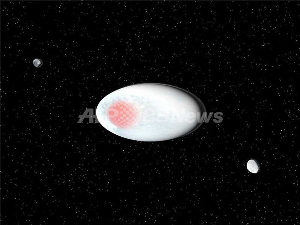 ラグビーボール似の準惑星ハウメア 表面に結晶質の水氷 Eso 写真1枚 国際ニュース Afpbb News