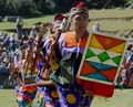 ペルー南東部のクスコで再現された「インティ・ライミ」の儀式（2017年6月24日撮影）。(c)AFP/CRIS BOURONCLE