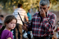 シリアとトルコの国境付近で撮影されたシリア人少女（2012年8月27日撮影）。(c)AFP/ARIS MESSINIS