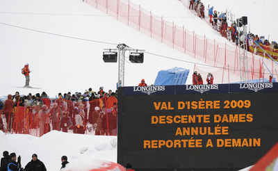 女子滑降は順延に、アルペン世界選手権
