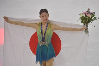 住吉りをんが3位 フィギュア・フランス杯
