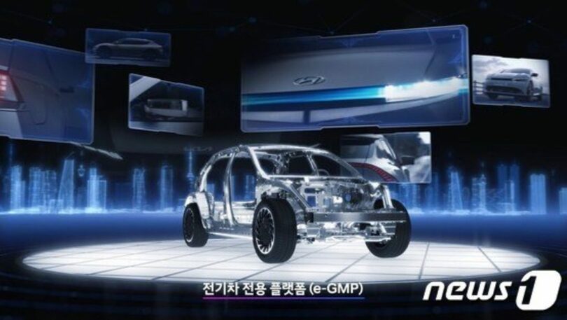 現代自動車グループの電気自動車専用プラットフォーム「E-GMP」（現代自動車グループ提供）(c)news1