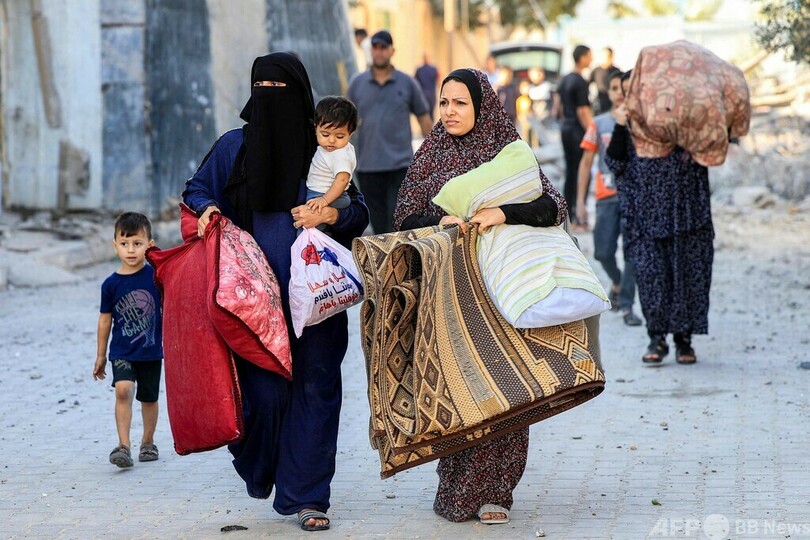 イスラエルが「避難経路」に空爆か 目撃談